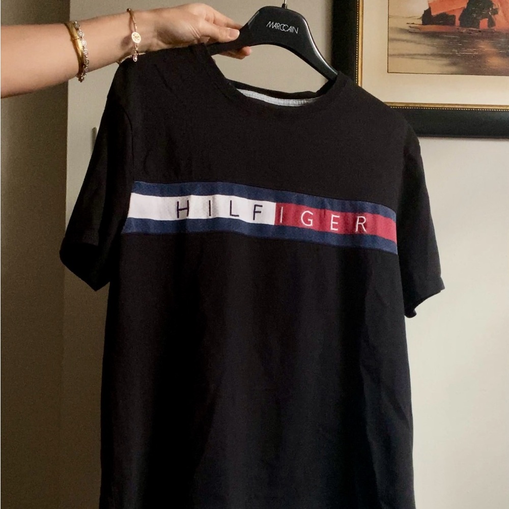 Women’s Tommy Hilfiger Black T-Shirt with Block Logo